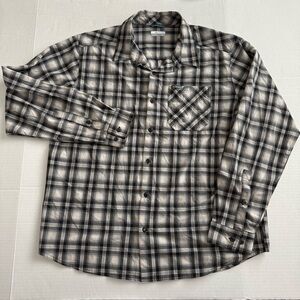 Men's Black and Gray Columbia Plaid Shirt